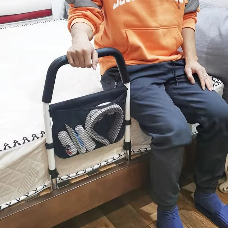 Ergonomic Grip Bedside Rail: High-Stability Support Handle with Non-Slip Grip