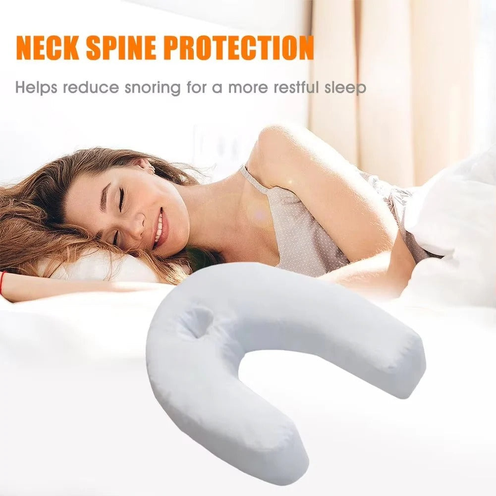 Cloud-Like Support: Contoured U-Shape Side Sleeper Pillow for Deep Rest