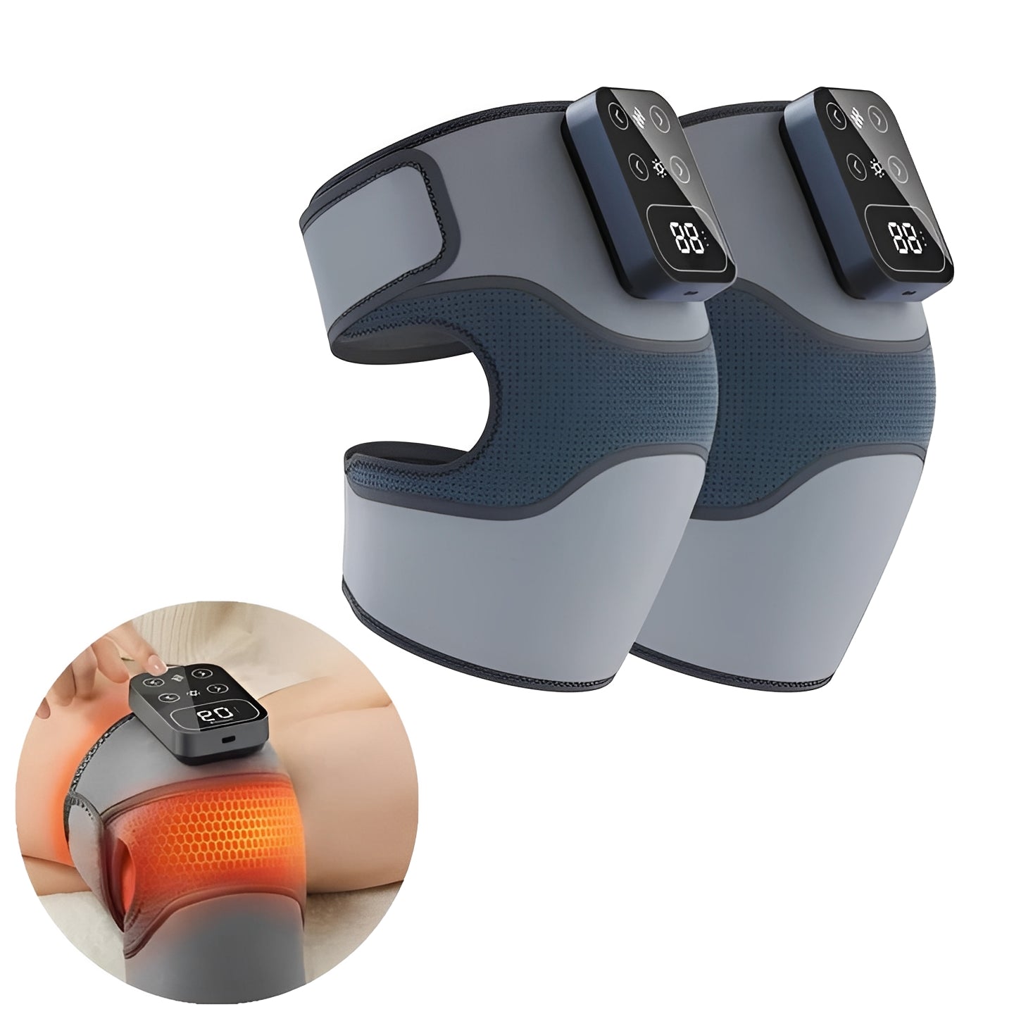 Infrared Recovery Knee Brace: Cordless Heated Massage for Deep Tissue Relief