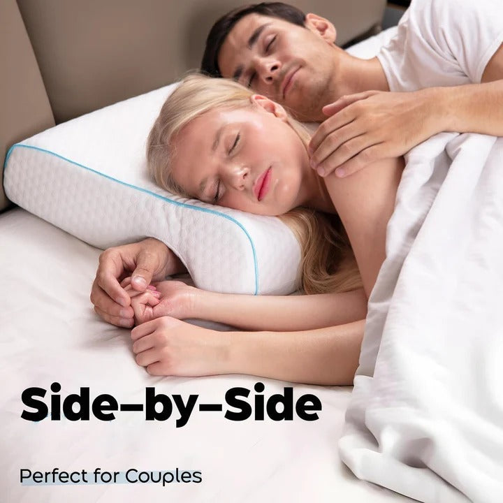 Anti-Numbness Couple Pillow: L-Shaped Arm Channel for Pressure-Free Cuddling