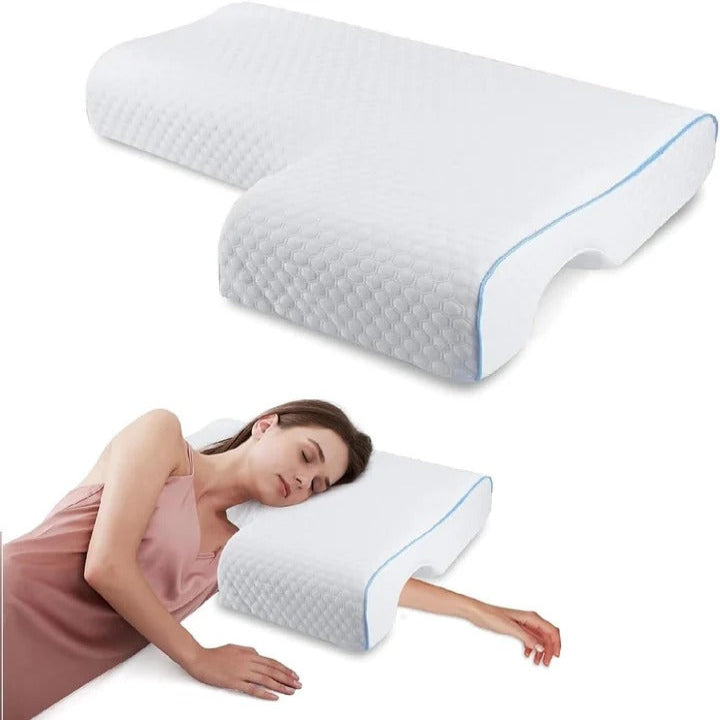 Anti-Numbness Couple Pillow: L-Shaped Arm Channel for Pressure-Free Cuddling