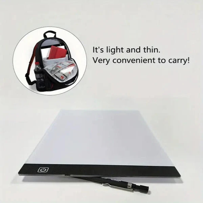 All-in-One Artistic Tablet: Illuminated Tracing Light Box for A4 Sketching & Drawing