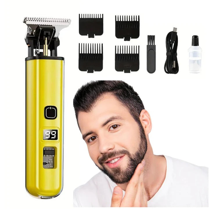 Professional Precision Hair Trimmer: High-Torque Motor with Detachable Pro-Blade