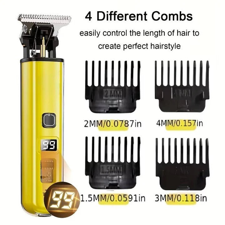 Professional Precision Hair Trimmer: High-Torque Motor with Detachable Pro-Blade