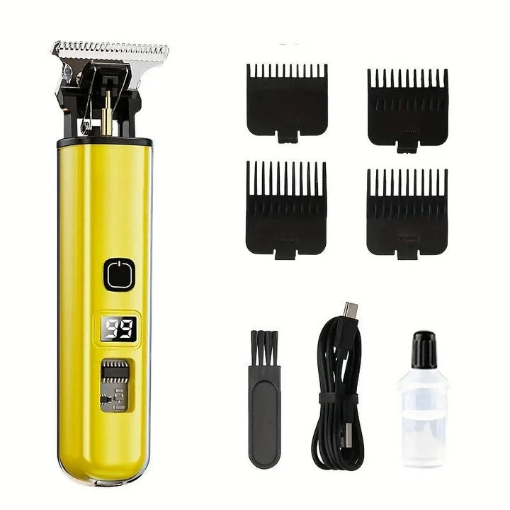 Professional Precision Hair Trimmer: High-Torque Motor with Detachable Pro-Blade
