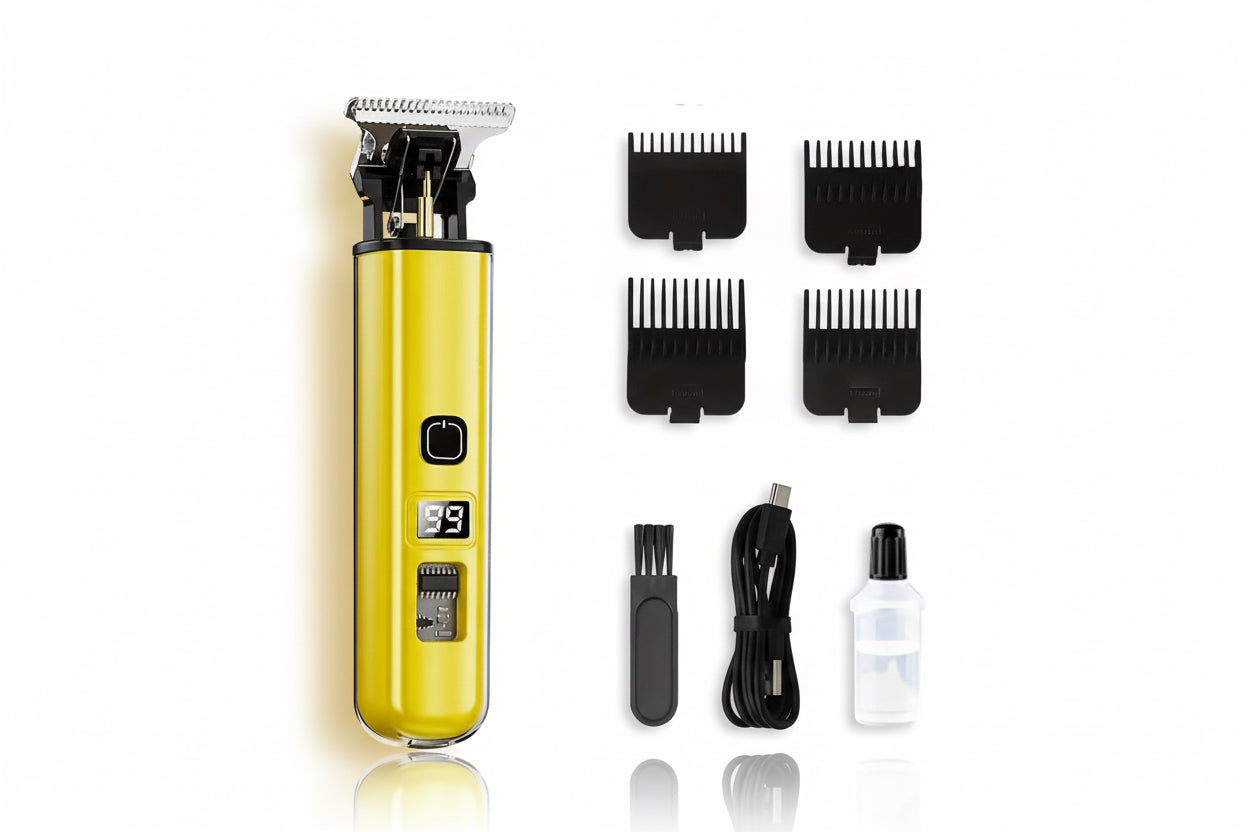 Professional Precision Hair Trimmer: High-Torque Motor with Detachable Pro-Blade