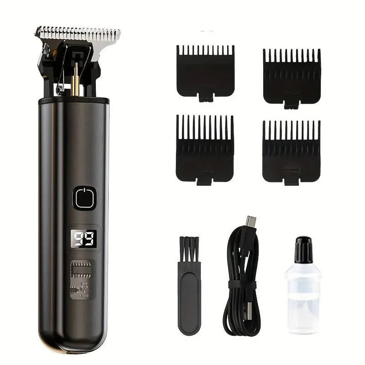 Professional Precision Hair Trimmer: High-Torque Motor with Detachable Pro-Blade