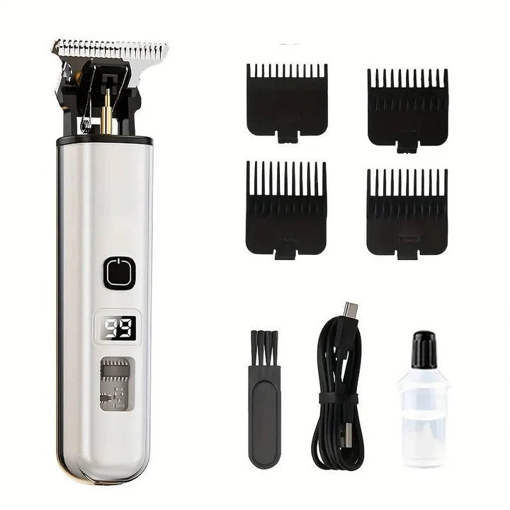 Professional Precision Hair Trimmer: High-Torque Motor with Detachable Pro-Blade