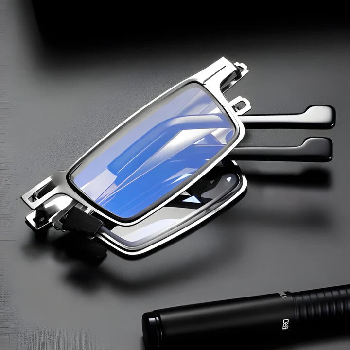 Screwless Tech Readers: Minimalist Foldable Glasses with Seamless Hinges