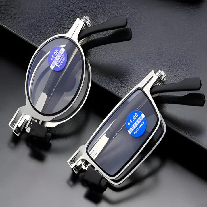 Screwless Tech Readers: Minimalist Foldable Glasses with Seamless Hinges