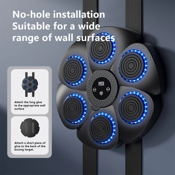 Smart Music Boxing Target: Dynamic Wall-Mounted Rhythm Trainer for Stress Relief