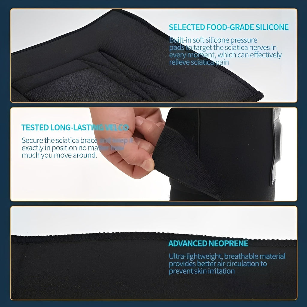 Targeted Compression Wrap: Adjustable Support Strap for Sciatic Nerve Comfort